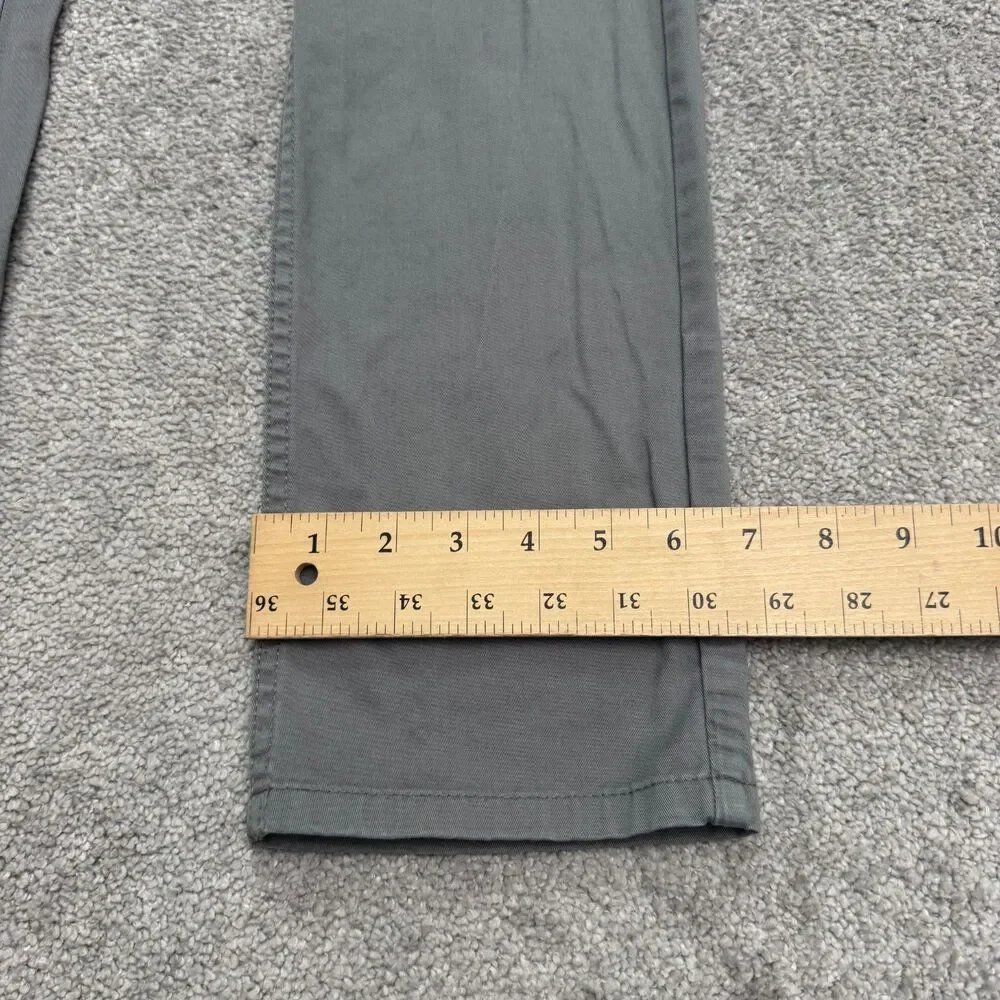Zara Man Basic Collection Chino Pants Men 34 Gray Straight Leg Flat Front Cotton
